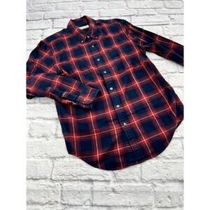 Abercrombie & Fitch Soft‎ A & F Flannel Button Down Shirt Small Red/Blue Plaid